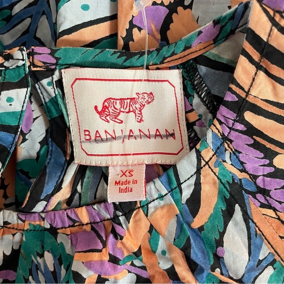 New! Banjanan Irene Multicolor Floral Print Belted Waist Mini Dress 27011 - Picture 9 of 12